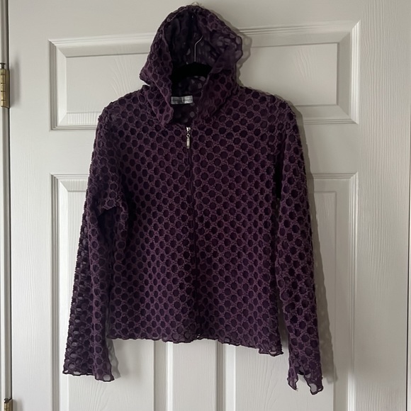 Vine Street Sheer Purple‎ Hoodie, Sz Small - Picture 3 of 7
